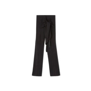 Salvatore Ferragamo NWT Fringe Belted Pant in Black Size IT 48/US 14